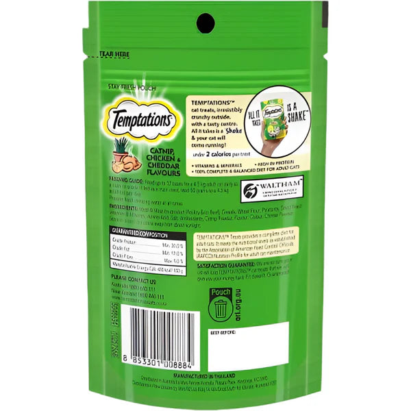 TEMPTATIONS™ Mega Pack Cat Treats MixUps Catnip, Chicken and Cheddar 180G