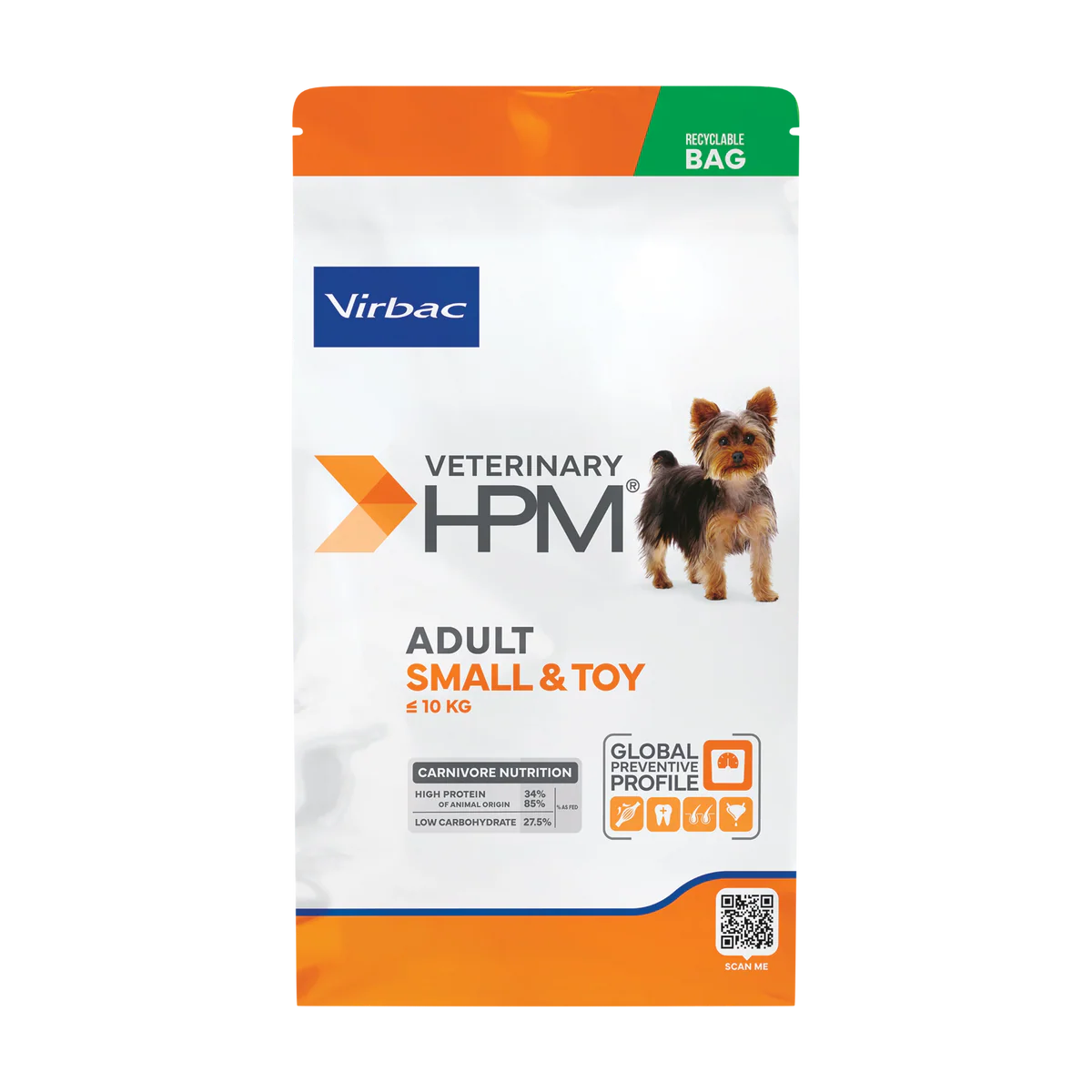 Virbac Adult Small & Toy – Dry Dog Food for Small & Toy Breeds 3KG